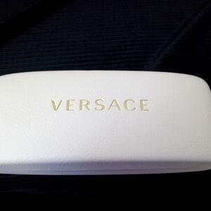 Versace white hard shell eyewear case